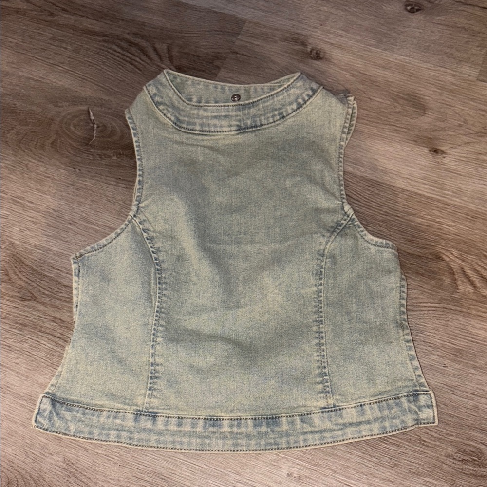 PrettyLittleThing Light Blue Denim Top